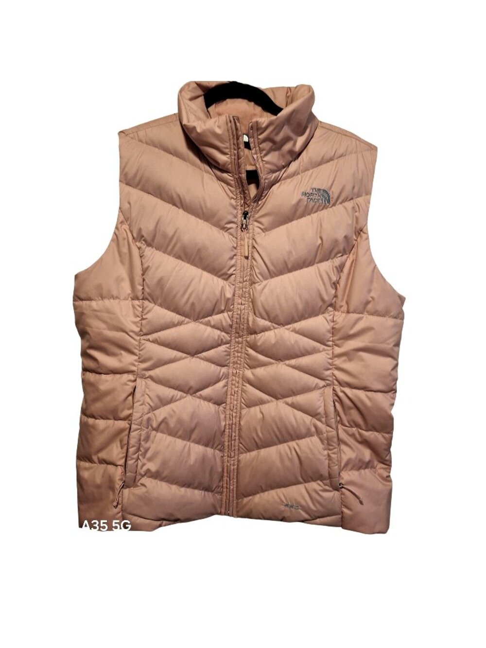 The North Face Womens XL Pink 550 Down Puffer Vest With Zip Pockets